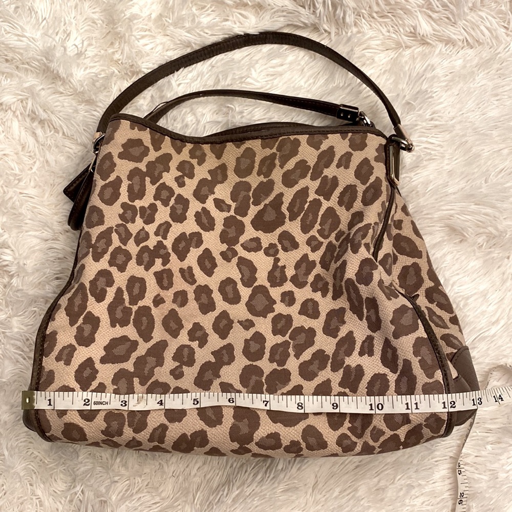 Coach leopard print handbag. 12.5inW/11inH. - Picture 15 of 15